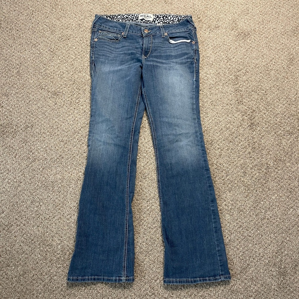 Ariat Women's Jeans R.E.A.L. Denim Low Rise Boot Western Cowgirl 32L Blue